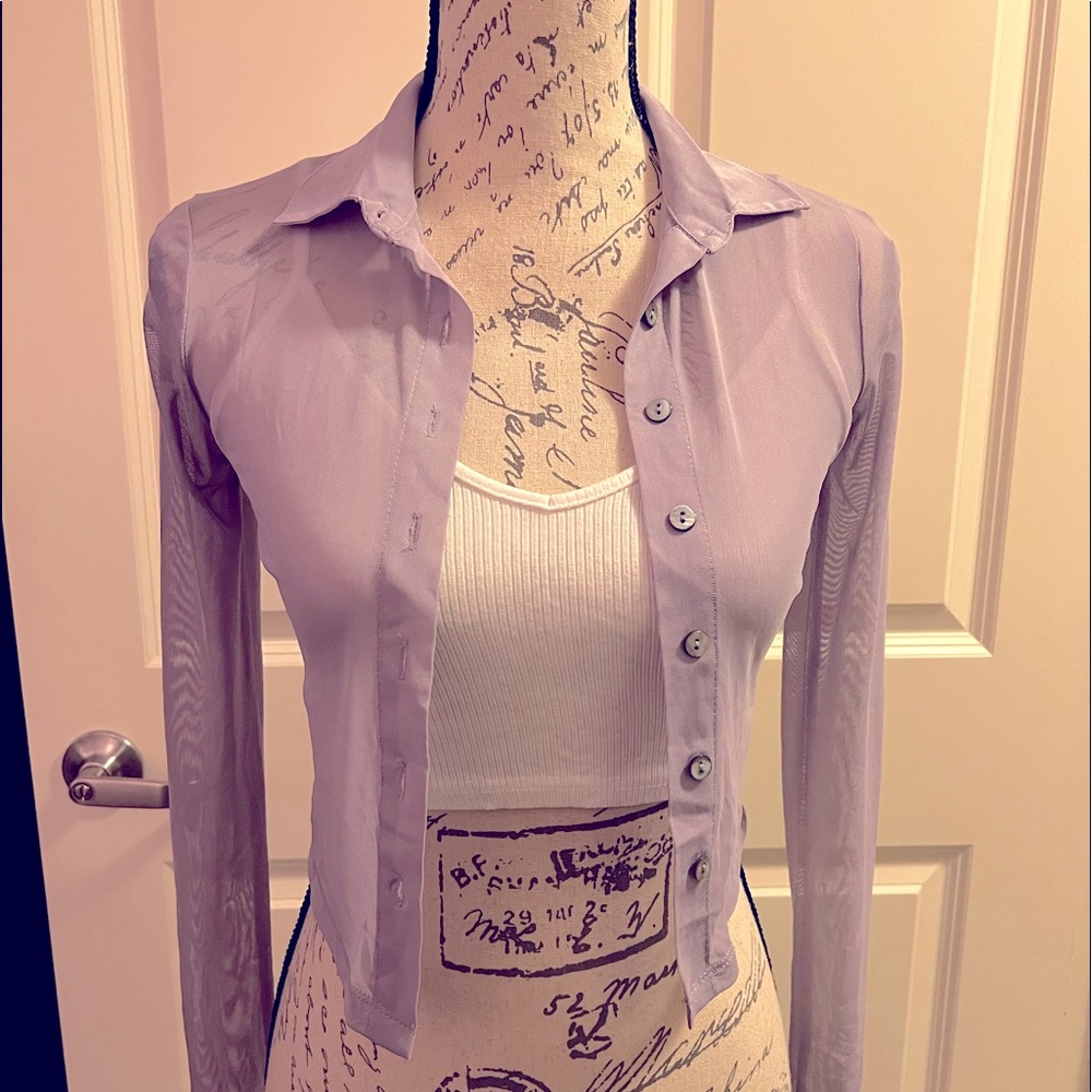 Sheer Lavender color Blouse